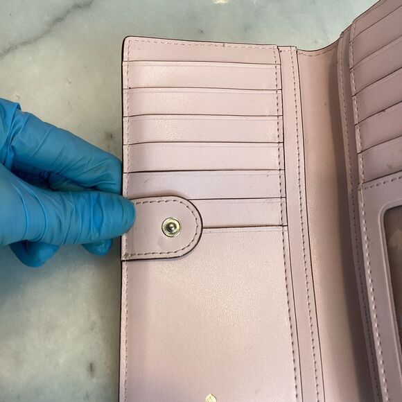 Kate Spade Cross Grain Leather Wallet Sleek Minimalist Design - Picture 15 of 16